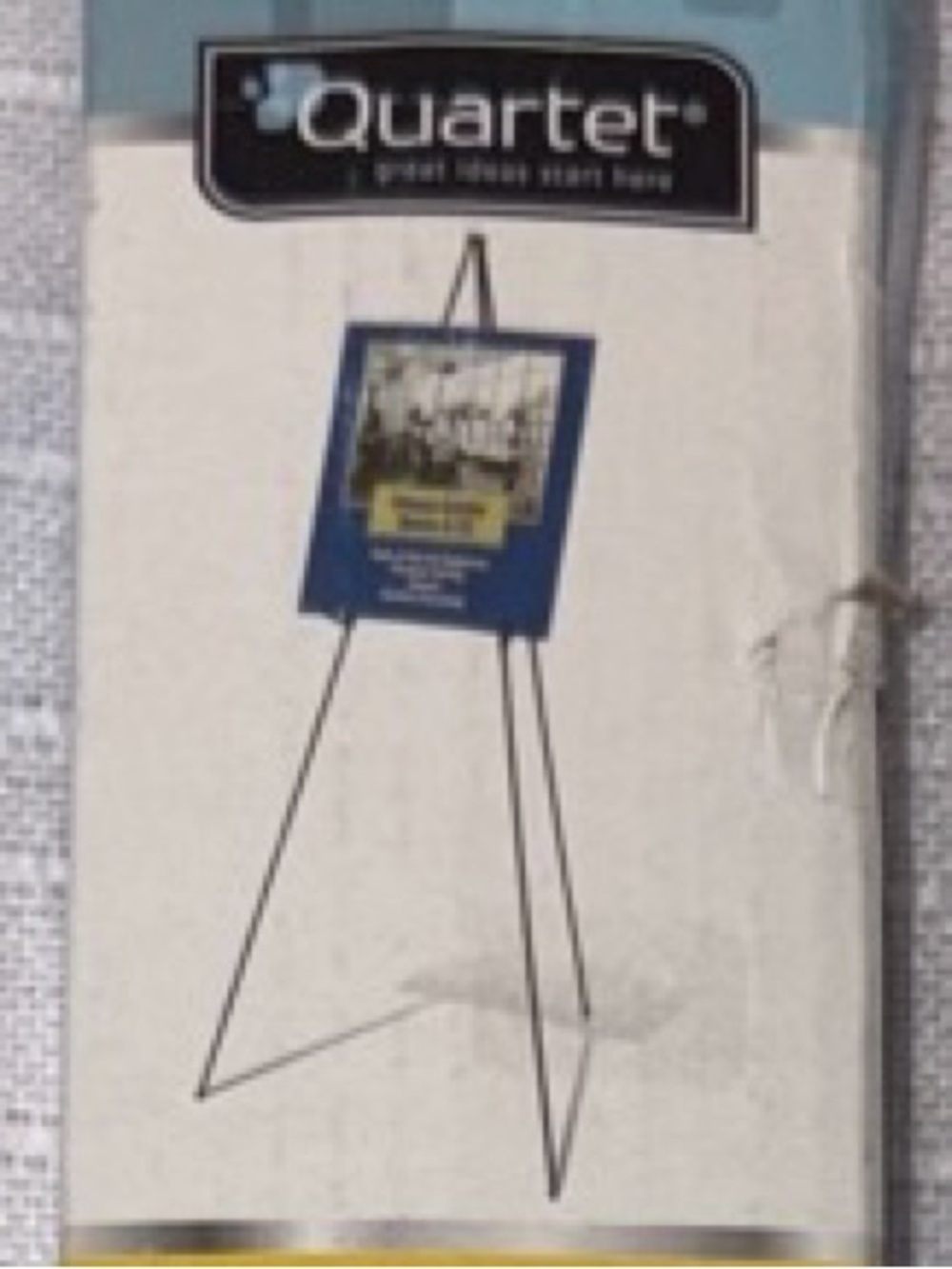 Quartet Instant Easel Black Folding Adjustable 63 Inches.   New in Box